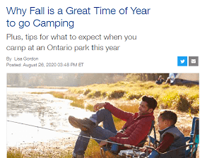 Why Fall is a Great Time of Year to Go Camping